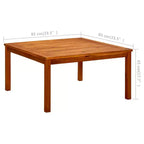 vidaXL Mesa de Centro Madera Maciza de Acacia Natural - 33.5 x 33.5 x 17.7