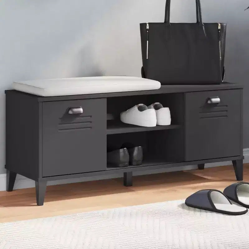 vidaXL Zapatero con estante de almacenamiento, organizador para pasillo, muebles de madera maciza de pino