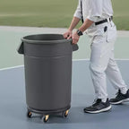 Base con Ruedas para Cubo de Basura VEVOR, Compatible con Contenedores de 20, 32, 44 y 55 Galones, Base Redonda con 4 Ruedas Bloqueables, Capacidad de Carga de 500 lb, Negro