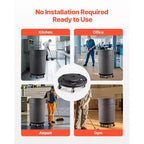 Base con Ruedas para Cubo de Basura VEVOR, Compatible con Contenedores de 20, 32, 44 y 55 Galones, Base Redonda con 4 Ruedas Bloqueables, Capacidad de Carga de 500 lb, Negro