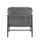 MAYEERTY 27.56 Sillón Moderno, Cojines de Felpa, Marco de Metal Minimalista, Reposabrazos de Madera, Sala de Estar, Dormitorio, Oficina