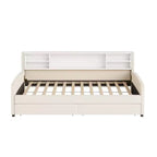 Cama de plataforma tapizada de terciopelo tamaño individual Luxystar con estantes de almacenamiento y 2 cajones para sala de estar