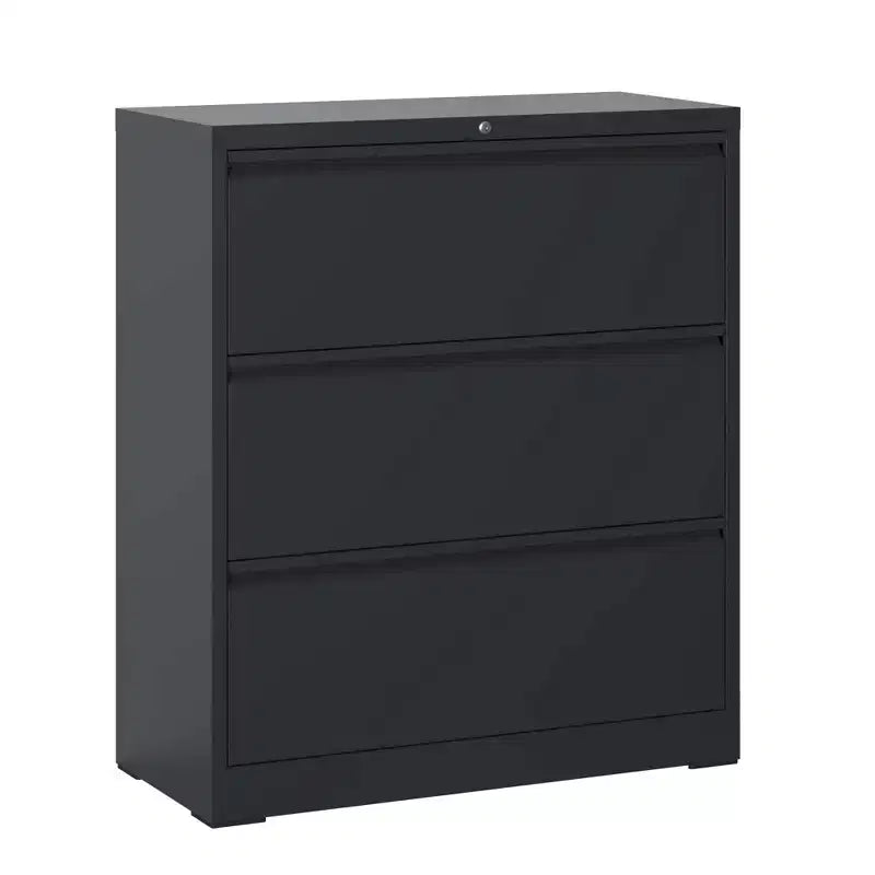 Archivador lateral con cerradura VIYET 40H - Metal resistente para oficina en casa, guías de extensión total silenciosas, antivuelco, apto para cartas/oficio/A4/F4