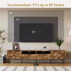 Mueble de TV MAYEERTY de mediados de siglo con 2 cajones, mesa consola multimedia para televisores de hasta 85 pulgadas, centro de entretenimiento con almacenamiento para sala de estar