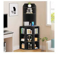 6 Tier Corner Bookshelf Office Display Cubby Industrial Corner Storage Cabinet Rack with USB Charging Station & Power Outlets Charging Station