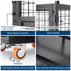 Carro de plataforma de 2000 Lbs con jaula, carro de mano plegable 6 en 1 de alta resistencia con jaulas, carro de mano plegable Dolly