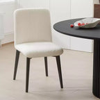 PexFix Juego de 2 sillas de comedor tapizadas, sillas de cocina modernas de tela con asiento acolchado y patas de madera resistentes, sillas auxiliares para comedor o sala de estar