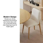 PexFix Juego de 2 sillas de comedor tapizadas, sillas de cocina modernas de tela con asiento acolchado y patas de madera resistentes, sillas auxiliares para comedor o sala de estar