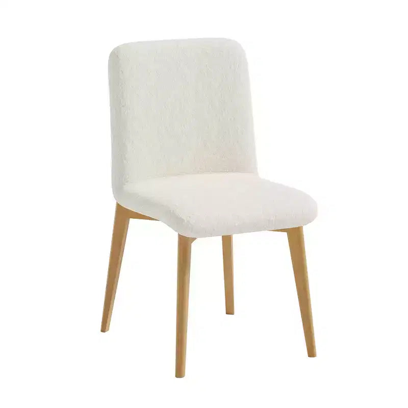 PexFix Juego de 2 sillas de comedor tapizadas, sillas de cocina modernas de tela con asiento acolchado y patas de madera resistentes, sillas auxiliares para comedor o sala de estar