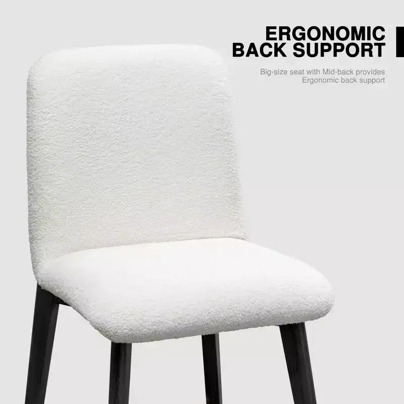 PexFix Juego de 2 sillas de comedor tapizadas, sillas de cocina modernas de tela con asiento acolchado y patas de madera resistentes, sillas auxiliares para comedor o sala de estar