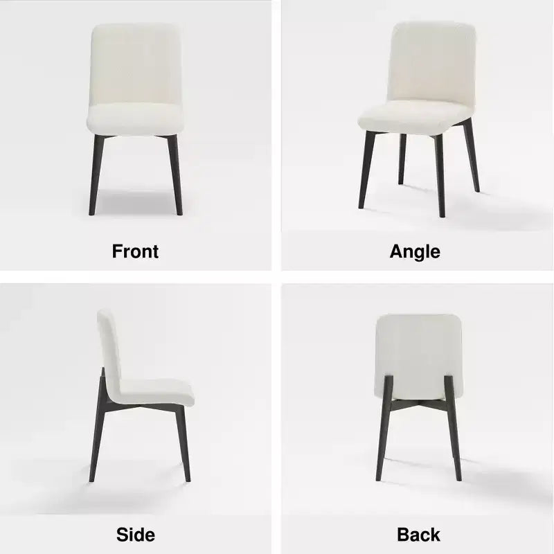 PexFix Juego de 2 sillas de comedor tapizadas, sillas de cocina modernas de tela con asiento acolchado y patas de madera resistentes, sillas auxiliares para comedor o sala de estar