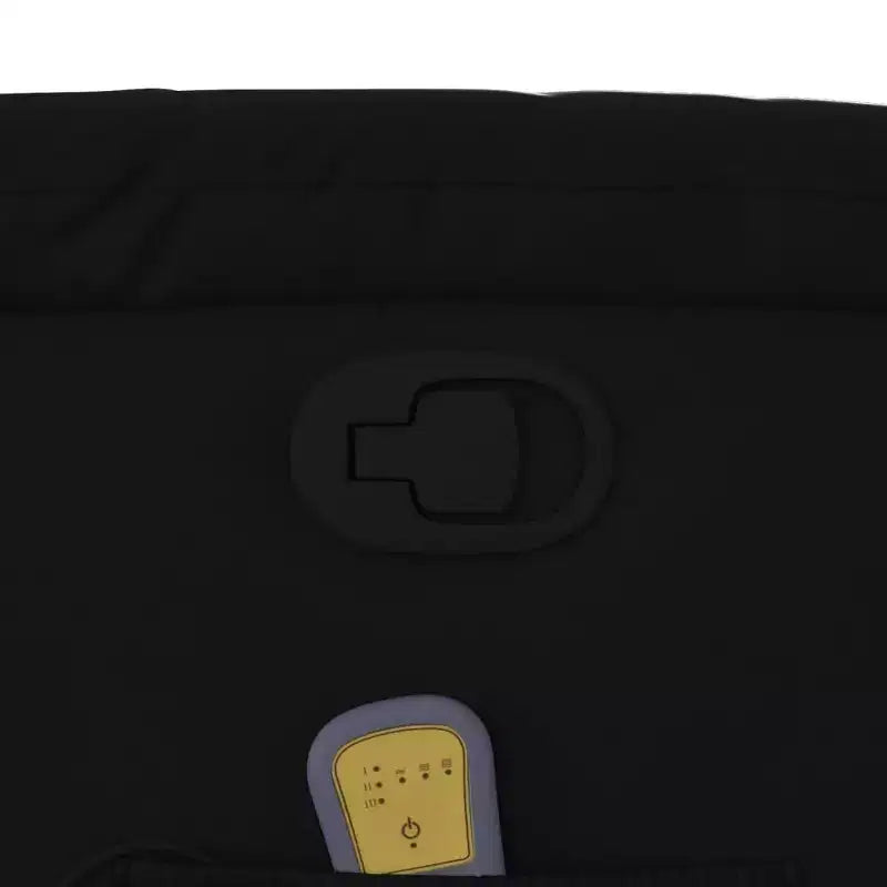 vidaXL Sillón reclinable de masaje ajustable negro de cuero sintético - Reclinación manual por empuje hacia atrás