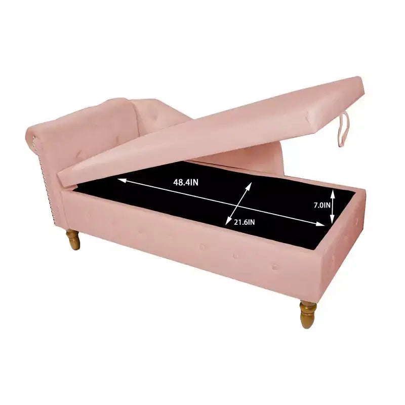 Sofá reclinable moderno con almacenaje, ribete de tachuelas, sillón tapizado de terciopelo capitoné con almacenaje y almohada para sala de estar