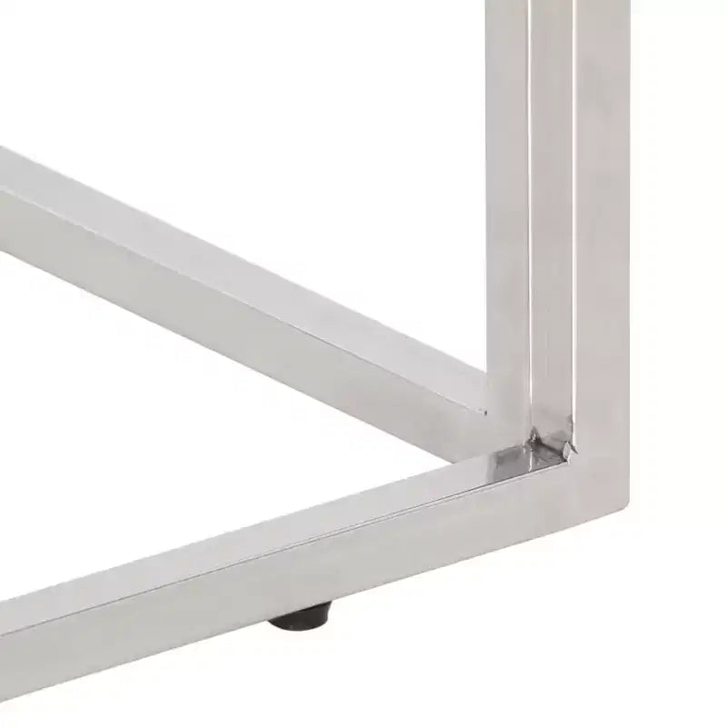 vidaXL Mesa consola Pasillo Sala de estar Acero inoxidable y Vidrio templado