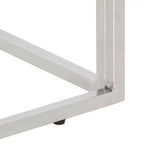 vidaXL Mesa consola Pasillo Sala de estar Acero inoxidable y Vidrio templado