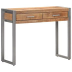 vidaXL Mesa Consola 37.4x13.8x29.5 Madera Maciza de Mango