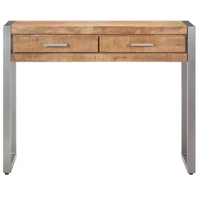 vidaXL Mesa Consola 37.4x13.8x29.5 Madera Maciza de Mango