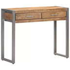 vidaXL Mesa Consola 37.4x13.8x29.5 Madera Maciza de Mango