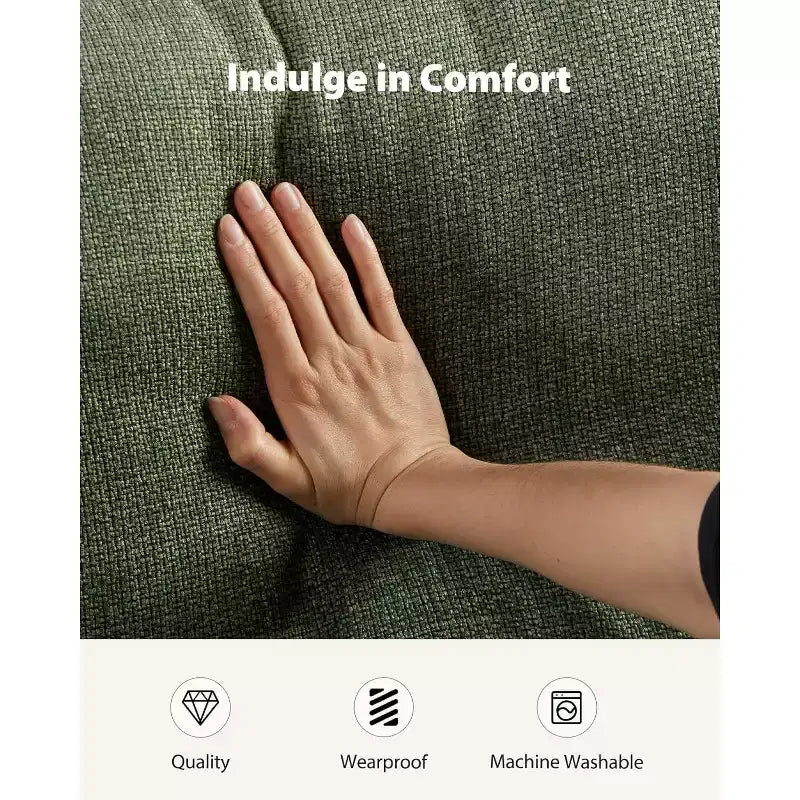 40 Sillón individual moderno de brazo ancho y asiento profundo, sofá individual para sala de estar, cómodo sofá individual con una capacidad de peso máxima de 300 lb, verde