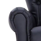 vidaXL Sillón reclinable de cuero sintético negro