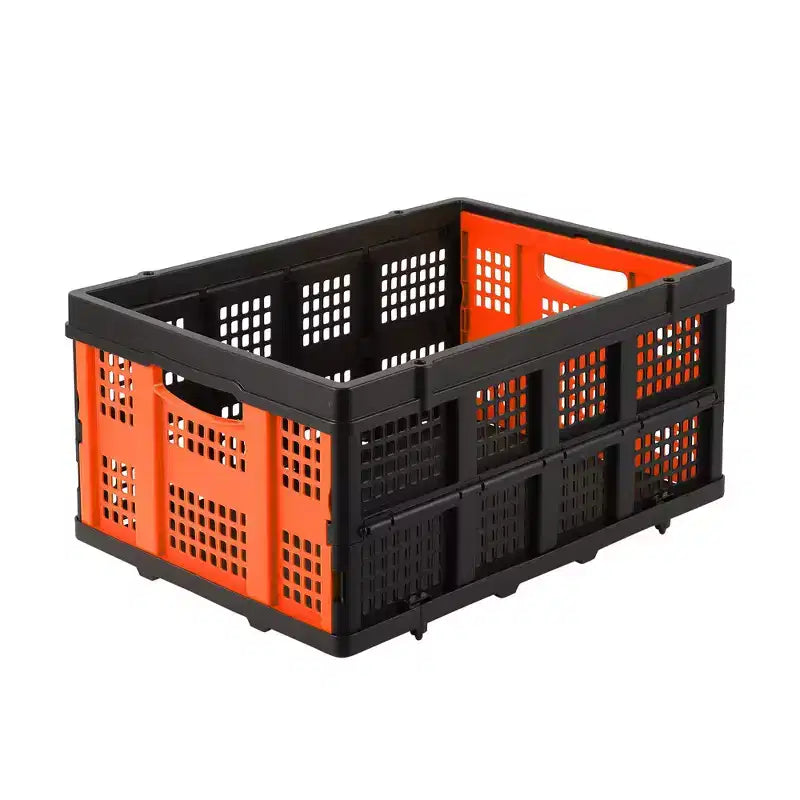 Cestas grandes de almacenamiento plegables de 22x15.7x10.2 pulgadas, cajas de plástico plegables, contenedores apilables extragruesos para el hogar, la cocina y la despensa