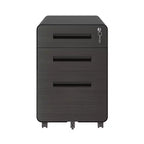 Archivador móvil VIYET 23H con cerradura - Totalmente de acero, montado, diseño antivuelco y ruedas con bloqueo, apto para A4/carta, para hogar/oficina (negro)