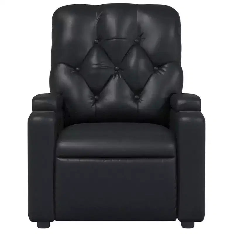 vidaXL Sillón reclinable de masaje de piel sintética color crema