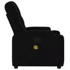 vidaXL Sillón reclinable de masaje de piel sintética color crema