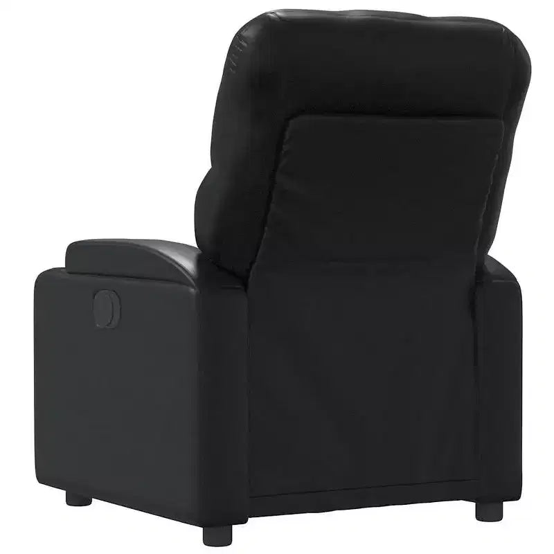 vidaXL Sillón reclinable de masaje de piel sintética color crema