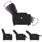 vidaXL Sillón reclinable de masaje de piel sintética color crema