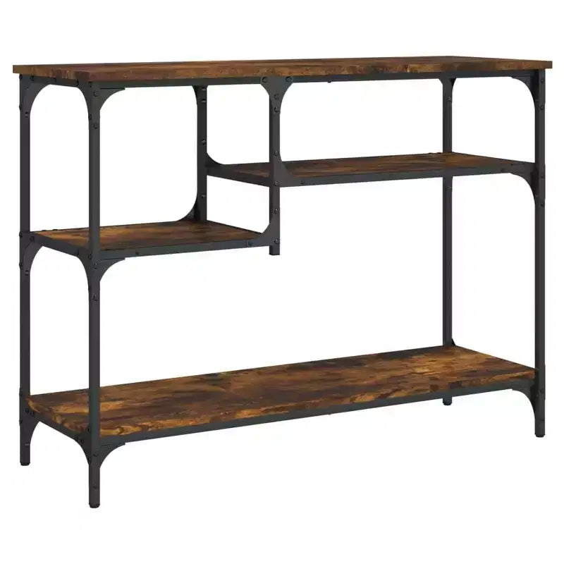 vidaXL Mesa Consola con Estantes Detrás del Sofá, Escritorio de Entrada, Muebles de Sala de Estar