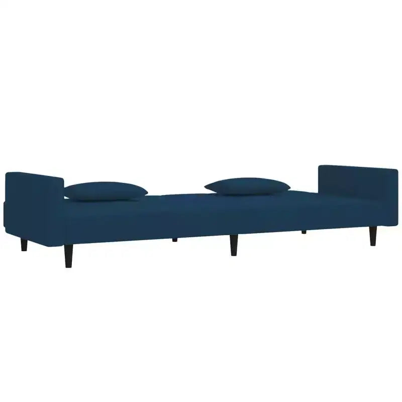 Sofá cama de 2 plazas vidaXL con dos almohadas de terciopelo negro