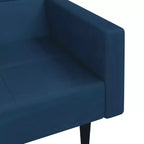 Sofá cama de 2 plazas vidaXL con dos almohadas de terciopelo negro