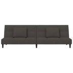 Sofá cama de 2 plazas vidaXL con dos almohadas de terciopelo negro