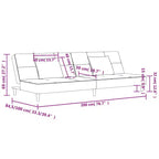 Sofá cama de 2 plazas vidaXL con dos almohadas de terciopelo negro