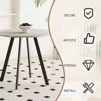 MAYEERTY Mesa de centro circular minimalista moderna de 33.5 pulgadas, textura de cemento gris para sala de estar