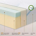 Colchón Sailvan Full Memory Foam, de 10 pulgadas con gel refrescante y espuma viscoelástica en caja, firmeza media