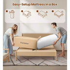 Colchón híbrido King Size en caja, colchón de espuma viscoelástica de 35 cm para un sueño confortable y alivio de la presión, con certificación CertiPUR-US