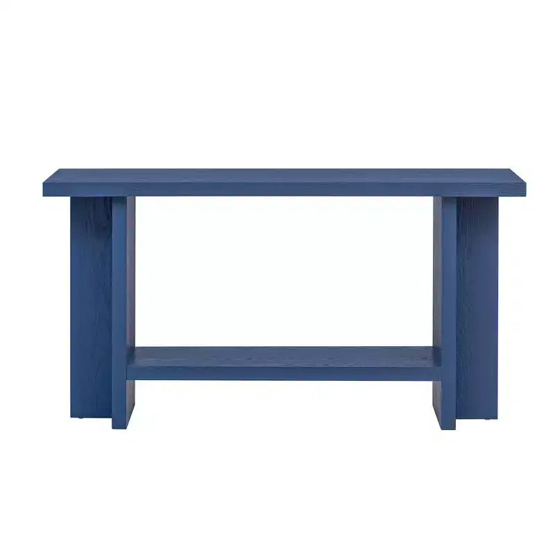Consolas para entrada, mesa de sofá grande detrás del sofá, mesas de sofá de madera con patas de diseño en forma de T para sala de estar, vestíbulo
