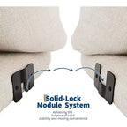 Seccional de sofá nube extragrande: Sofá modular en forma de U de chenilla, diseño de asiento profundo sin estructura