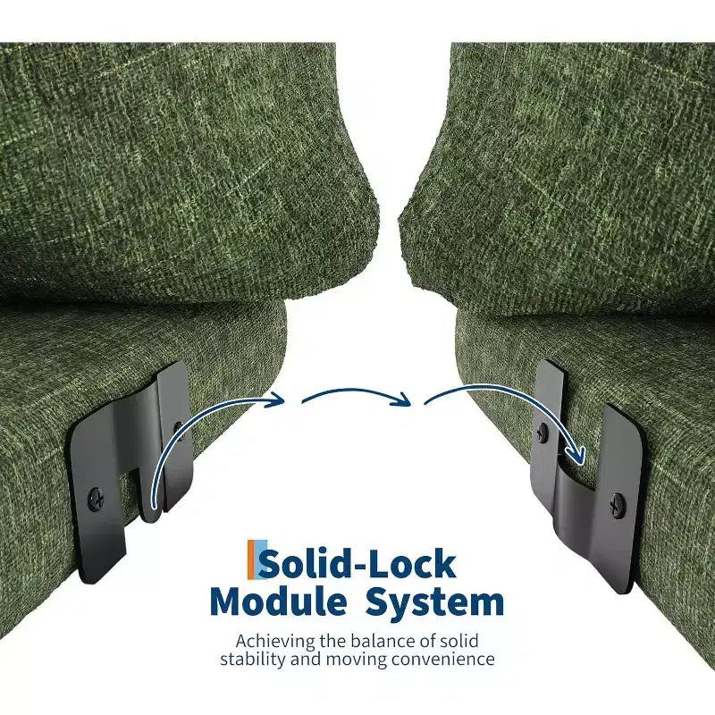 Seccional de sofá nube extragrande: Sofá modular en forma de U de chenilla, diseño de asiento profundo sin estructura