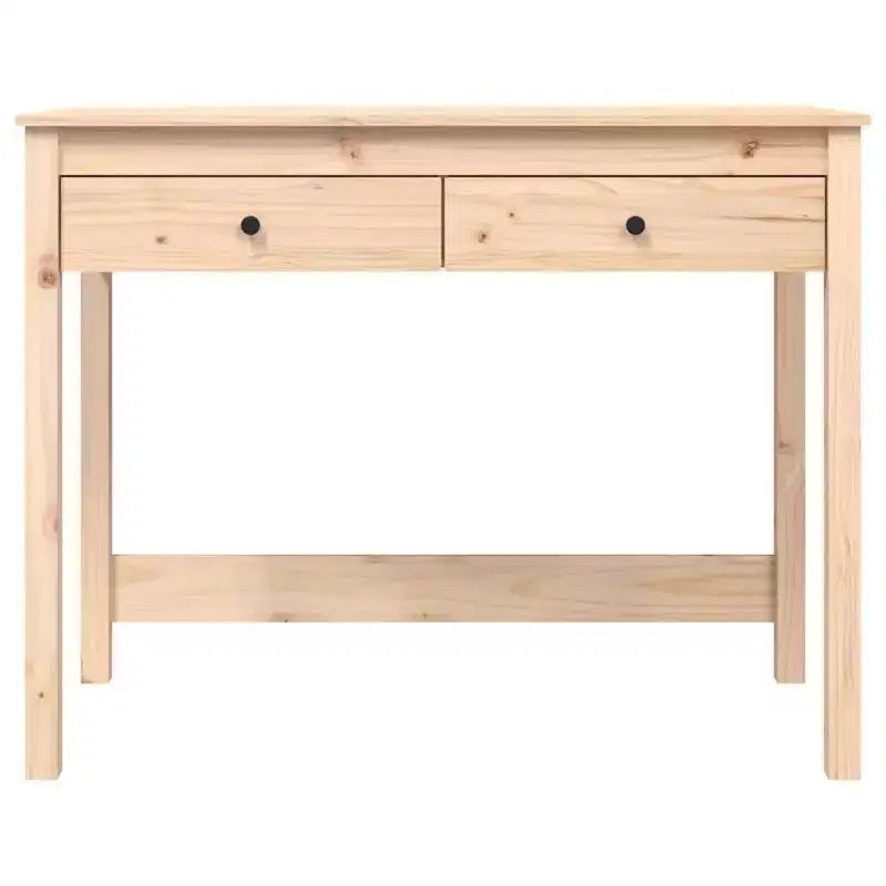 vidaXL Escritorio Madera Natural Madera maciza de pino Escritorio mediano Rectangular