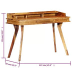 vidaXL Escritorio 45.3x19.7x33.5 Madera maciza de acacia