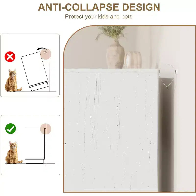 Cómoda de 5 cajones de ratán para dormitorio, diseño de cuerpo de gabinete y patas integrados, cómoda de madera para pasillos, entradas y armarios, fácil montaje