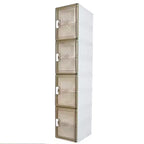 4 PCS Shoe Organizer, Clear Plastic Stackable Shoe Organizer for Closet, Clear Plastic Stackable Shoe Box for Entryway Space Saving Collapsible