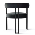 Juego de 6 sillas de comedor tapizadas Panipeachy, sillas de cocina de terciopelo contemporáneo con respaldo curvo y elegante base de metal