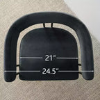 Juego de 6 sillas de comedor tapizadas Panipeachy, sillas de cocina de terciopelo contemporáneo con respaldo curvo y elegante base de metal