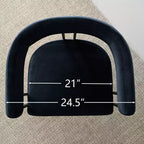 Juego de 6 sillas de comedor tapizadas Panipeachy, sillas de cocina de terciopelo contemporáneo con respaldo curvo y elegante base de metal