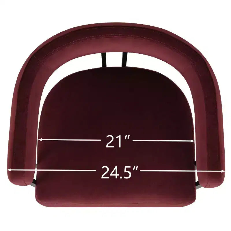 Juego de 6 sillas de comedor tapizadas Panipeachy, sillas de cocina de terciopelo contemporáneo con respaldo curvo y elegante base de metal