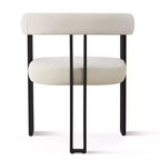 Juego de 6 sillas de comedor tapizadas Panipeachy, sillas de cocina de terciopelo contemporáneo con respaldo curvo y elegante base de metal